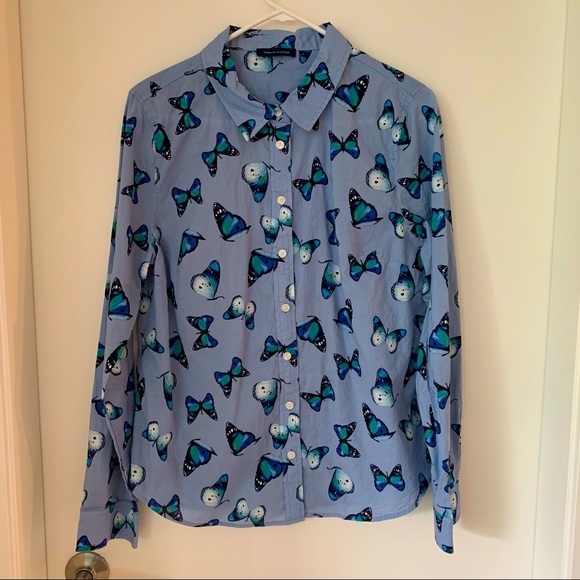 Butterfly pattern Tommy Hilfiger button up - Picture 1 of 6